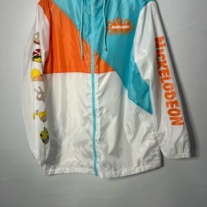 Nickelodeon Men's Nickelodeon 90's Cartoon Print Windbreaker
Jacket Size Medium